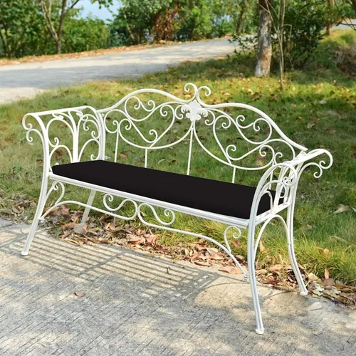 Vista 12 de Cojín impermeable para silla de banco para interior y exterior, cojín de asiento para jardín largo