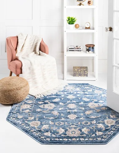 Vista 29 de Unique Loom Boston Collection - Alfombra rectangular de 2 x 3 pies y 1 pulgada, color gris y marfil