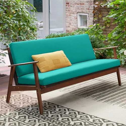 Vista 9 de idee-home Cojín de banco para exteriores impermeable, cojines de banco para muebles de exterior, almohadilla de asiento de repuesto para columpio