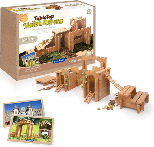 Vista 6 de Guidecraft Bloques de muesca de mesa - Western 85 pc. Set