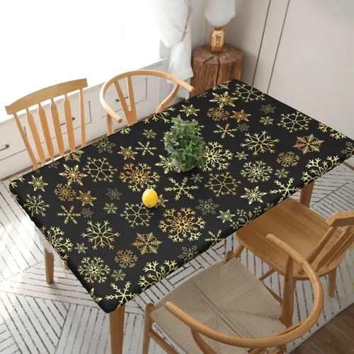 Vista 26 de Fiokroo Mantel de hojas de arce otoñales con borde elástico, mantel redondo de Acción de Gracias hoja de otoño lavable reutilizable cubierta de mesa