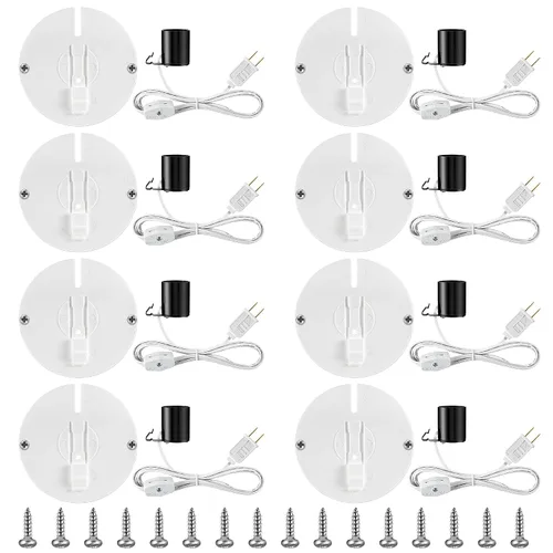 Vista 14 de Meonum Kit de Luz de Repuesto para Molde Soplado, Kit de Cable de Luz Individual E27 E26 con Interruptor Fusible Enchufe, para Decoraciones de Casa