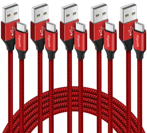 Vista 9 de etguuds Cable USB A a USB C, paquete de 5 (3/3/6/6/10 pies) de carga rápida tipo C Cable de carga USBC para iPhone 17 16 15 Pro Max Plus Air, Azul