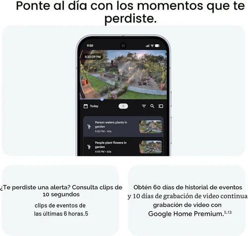Vista 8 de Google Nest Cam Outdoor (con cable, 2.ª generación) - Cámara de seguridad