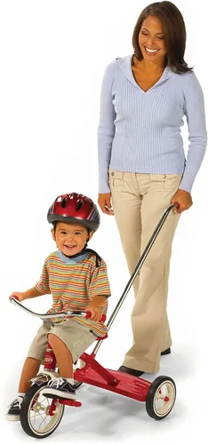 Vista 2 de Triciclo con manubrio ajustable Radio Flyer, 10", color rojo clásico, Rojo