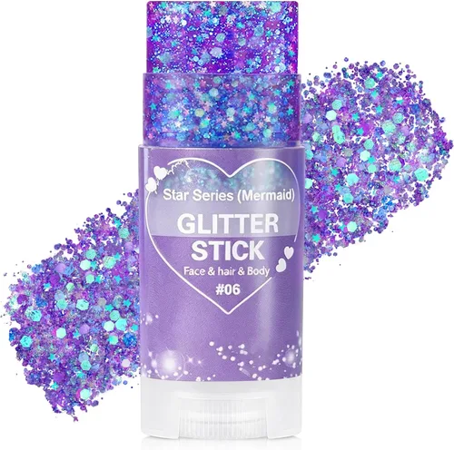Vista 15 de Go Ho Patriotic Body Glitter Stick, accesorios del 4 de julio, rojo, blanco