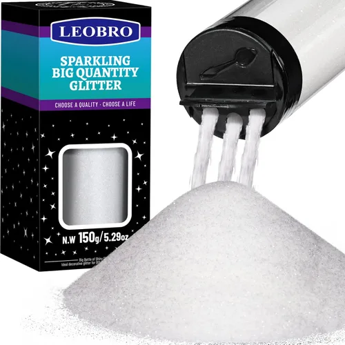 Vista 8 de LEOBRO - Purpurina dorada champán, 150g/5.29oz, purpurina gruesa para manualidades, resina, uñas, cuerpo, cara, vaso DIY, decoraciones