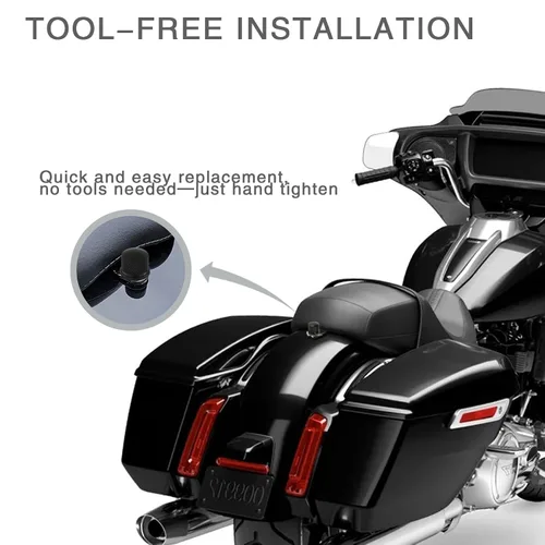 Vista 6 de Tornillo de perno de asiento de aleación de aluminio negro adecuado para Harley Davidson 1996-2024 (1 perno)