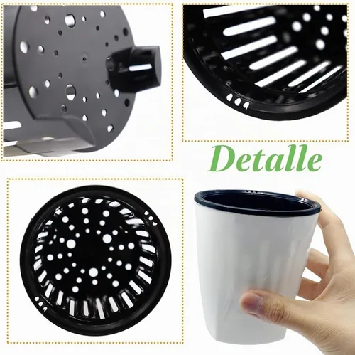 Vista 3 de Haawooky Juego de 12 macetas de riego automático de plástico, maceta de flores de plástico de 4 pulgadas con maceta interior, maceta de riego