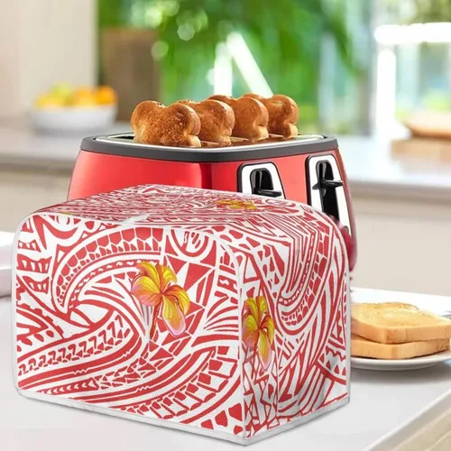 Vista 4 de Polynesia - Funda para tostadora de flores, duradera y pequeña, con gancho superior, lavable, a prueba de polvo, funda protectora para pan pequeño, M