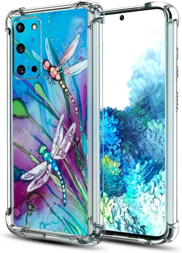 Vista 20 de Funda para Galaxy S20 FE 5G, protección contra caídas de flores de mariposa azul, a prueba de golpes, carcasa protectora de cuerpo completo