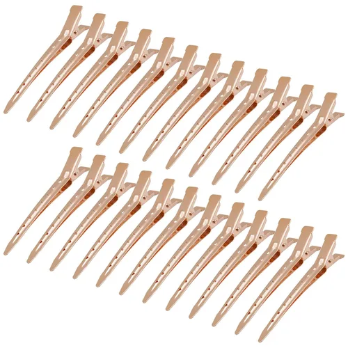 Vista 41 de 24 Paquetes de Pinzas Pico de Pato, Bantoye 2.75 Pulgadas Pinzas de Cocodrilo Rizadoras de Metal Antioxidante con Agujeros para Peinado del Cabello