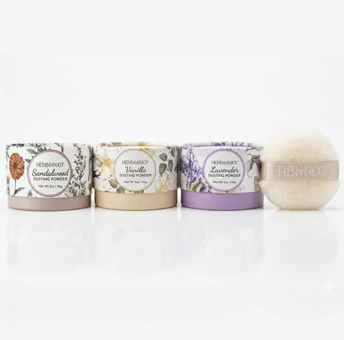 Vista 19 de Herb & Root Talc Free Body Dusting Powders. Rose, Vanila, Sandalwood, Lavender, Jasmine, and Gift Sets (Full Size, Jasmine)