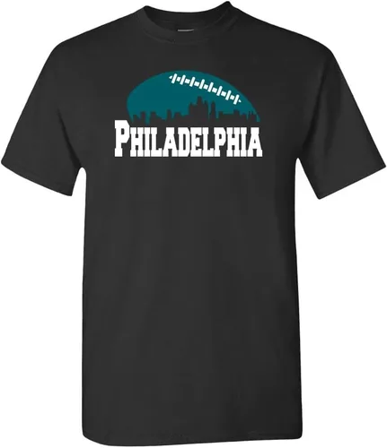 Vista 37 de Xtreme Apparrel City Skyline - Camiseta de hombre para los aficionados al fútbol americano Pittsburgh - Camisa negra