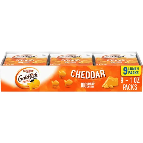 Vista 15 de Goldfish Colors Cheddar Crackers, paquete de aperitivos, 0.9 onzas, bandeja de paquete múltiple de 9 CT
