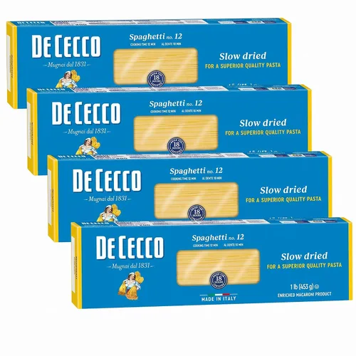 Vista 8 de De Cecco Pasta de espagueti No. 12, 16 onzas, auténtica, de secado lento