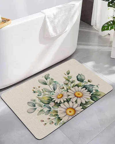 Vista 12 de Tapete de baño de Navidad para bañera, antideslizante, de secado rápido y absorbente, tierra de diatomeas, fregadero de cocina, ducha, tapete