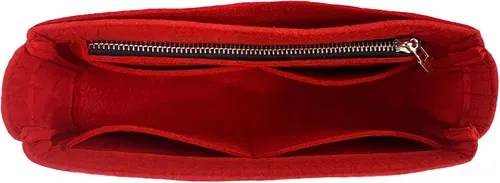 Vista 5 de Divitize Premium Purse Organizer fits Kate Reversible Bag Organizer, Kate Reversible Bag Insert, Handmade 2mm Premium Felt Snug Sturdy Fit with Gold