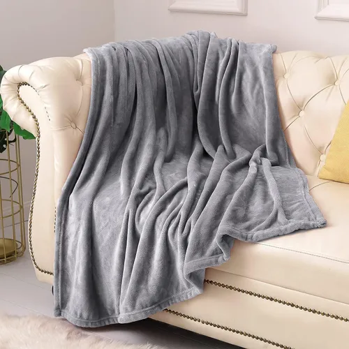 Vista 27 de KMUSET Manta de Tiro Súper Suave Premium de Franela de Forro Polar Sedosa Tamaño de Tiro Beige Microfibra Manta Ligera para Uso en Todas