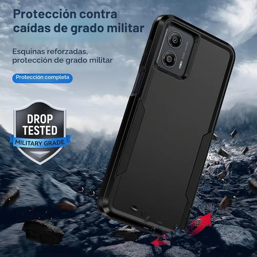Vista 3 de Funda para Moto G 5G 2023, con Protector de Pantalla [Probado contra Caídas de Grado Militar] Funda Protectora de Servicio Pesado Resistente Rugosa