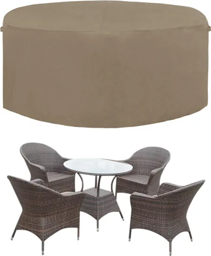 Vista 12 de Easy-Going Funda resistente 600D para muebles de patio, juego de mesa y silla rectangular al aire libre, funda impermeable para exteriores