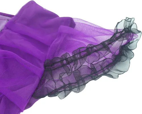 Vista 5 de Happy Cherry Disfraces de Halloween para niñas, disfraz de bruja de cuento de hadas, vestido de tutú elegante para cosplay