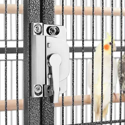 Vista 6 de Yaheetech Jaula de hierro forjado extra grande para periquitos con soporte desmontable para cacatúa, sol, mejilla, conure, agapornis, pinzón