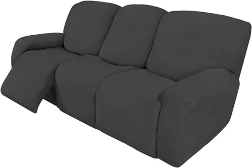 Vista 119 de Easy-Going Funda Elástica para Sofá Reclinable Cobertor de Sofá 4 Piezas Protector de Muebles Sofá Suave con Fondo Elástico Poliéster Spandex Tela