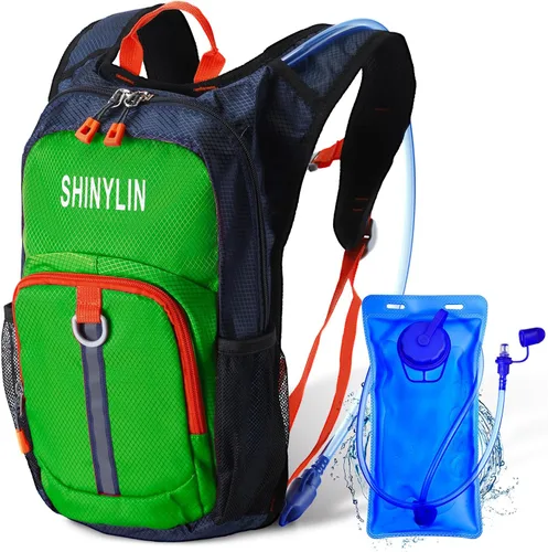 Vista 18 de Shinylin Mochila de Hidratación para Niños con Vejiga de Agua de 1.5L Mochila de Senderismo Ligera para Niños o Niñas Niños Ciclismo Escalada Correr