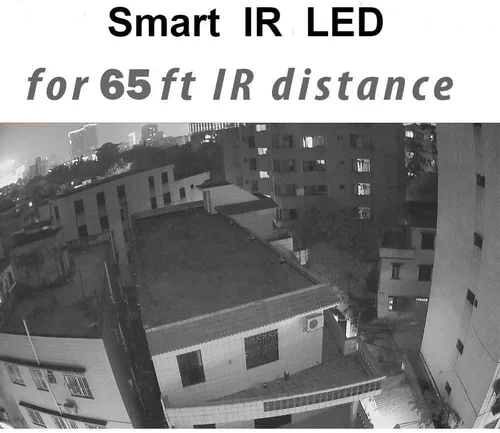 Vista 2 de Real HD 4MP Analógica coaxial domo TVI CVI cámara de vigilancia de seguridad CCTV, 2.8mm 100° ángulo de visión amplia, 65 pies visión nocturna IR
