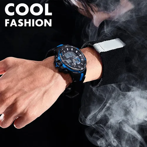 Vista 6 de PASNEW Reloj multifunción - esfera grande, impermeable, reloj deportivo al aire libre para adolescentes y niños