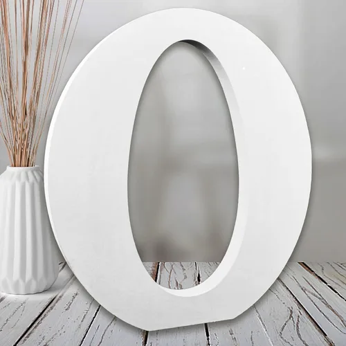 Vista 29 de AOCEAN Letras de madera blanca de 8 pulgadas, letras de madera sin terminar para pared, letras decorativas de pie en rodajas, decoración de tablero