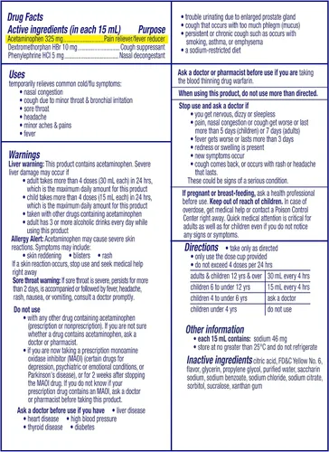 Vista 2 de Vicks DayQuil - Alivio multisíntoma para tos, resfriado y gripe, 8 onzas líquidas (sin somnolencia), alivio del dolor de garganta, fiebre
