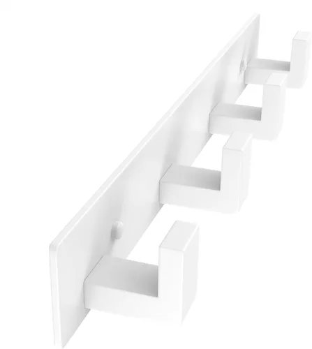 Vista 32 de PMMASTO Perchero montado en la pared, 3 ganchos de pared en forma de T para colgar, riel de ganchos para abrigos de acero inoxidable resistente