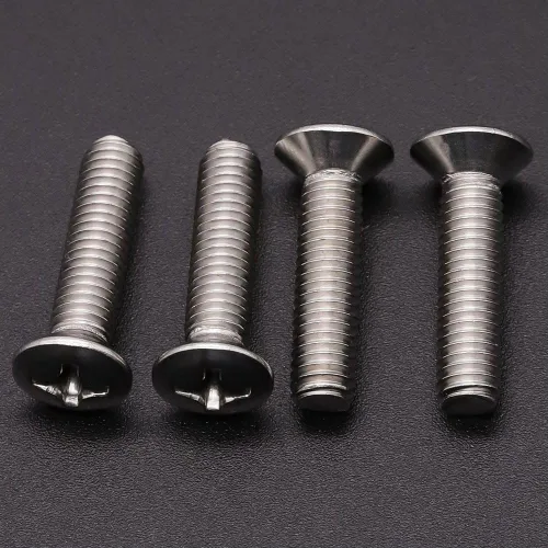 Vista 4 de Tornillos de máquina Phillips de cabeza ovalada de 1/4-20 x 1 (30 unidades), acero inoxidable 304 18-8, tornillos de cabeza avellanada elevados