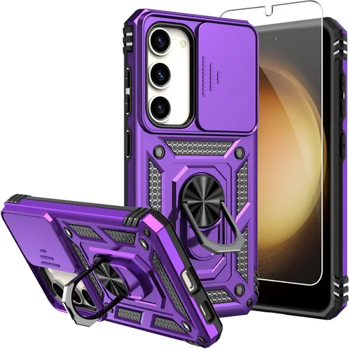 Vista 10 de Funda para Galaxy S23 de 6.1 pulgadas, con protectores de pantalla y funda para cámara, [grado militar] de 16 pies. Funda a prueba de caídas
