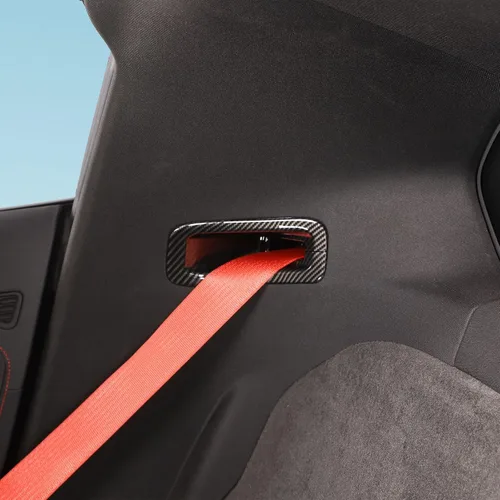 Vista 2 de TOYCIDFG Marco de guía para cinturón de seguridad para asiento de automóvil, compatible con Chevrolet Corvette C8 2020-2025, accesorios