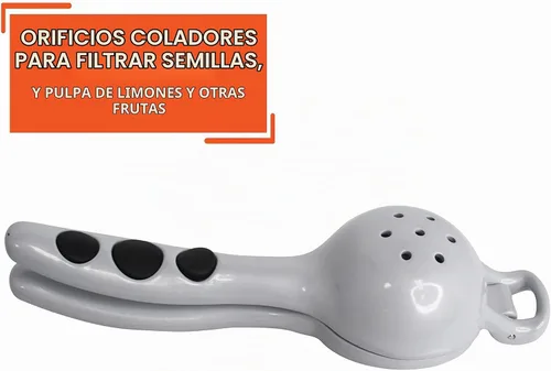 Vista 4 de Imusa Estados Unidos, limón gris/exprimidor de lima, talla única, plata (J100-00290) Diseño de EE. UU., acento gris, prensa manual de cítricos
