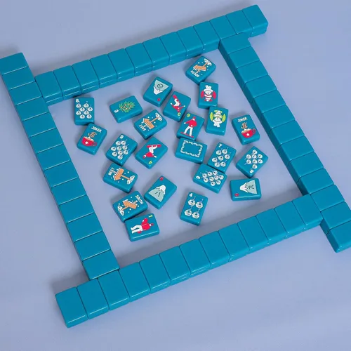 Vista 7 de Jongyance American Mahjong - Juego de fichas con bolsa de transporte y accesorios, 160 fichas de Mahjong grabadas en acrílico