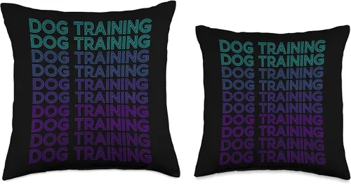Vista 3 de Dog Training Dog Trainer Dog Agility Gifts Training Trainer Retro Dog Agility Throw Pillow, 16x16, Multicolor
