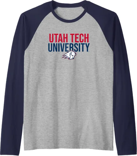 Vista 5 de Utah Tech Trailblazers Stacked Raglan Baseball Tee