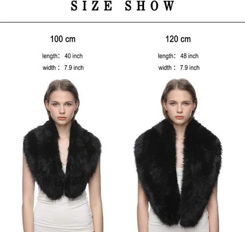 Vista 7 de Dikoaina cuello extra grande de piel sintética para abrigos de invierno para mujer