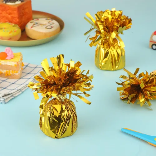 Vista 4 de Juego de 36 pesas metálicas para globos, resistentes y sólidas, para globos, centro de mesa, decoración de bricolaje para fiestas de cumpleaños