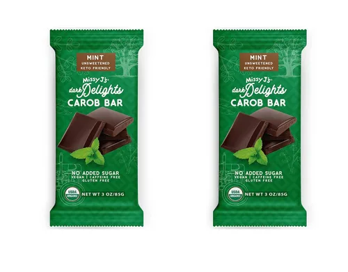 Vista 12 de Missy J's Barras orgánicas de coco y almendra, paquete de 2, algarroba hecha con azúcar de coco, veganas y sin gluten, sustituto saludable sin
