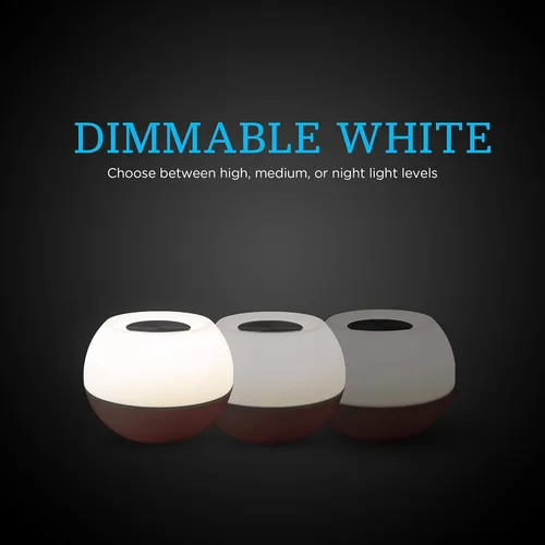 Vista 4 de Enbrighten Lámpara LED que cambia de color, luz nocturna moderna, blanco regulable y RGB vibrante, sensor táctil de encendido/apagado, compacta