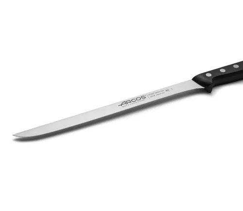 Vista 3 de Arcos Cuchillo afilado de acero inoxidable de 9 pulgadas. Cuchillo para cortar jamón y carne. Mango ergonómico de polioximetileno y hoja de 9.449