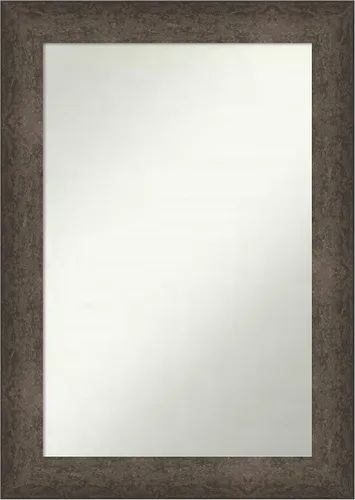 Vista 103 de Amanti Art Espejo de pared personalizado no biselado (25 x 25 pulgadas), marco de bronce acentuado, varios tamaños personalizados, espejo de baño