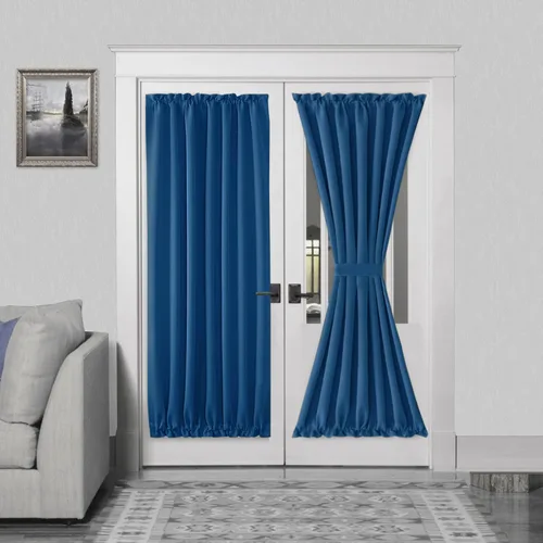 Vista 170 de DWCN Cortinas para Puertas Francesas – Cortinas opacas térmicas con bolsillo para barra para puertas con ventana de cristal, puertas de cocina