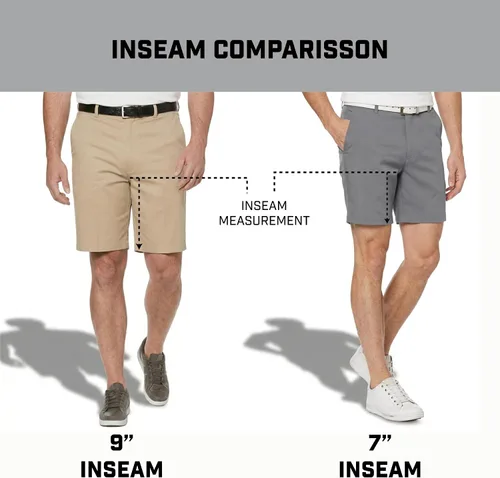 Vista 3 de PGA Tour Men's 7” Flat Front Performance Stretch Golf Shorts with Active Waistband Caviar
