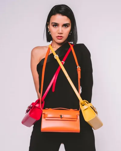 Vista 2 de Levantine KENDA - Mini bandolera con solapa para mujer, bolso de mano, bolso con asa superior